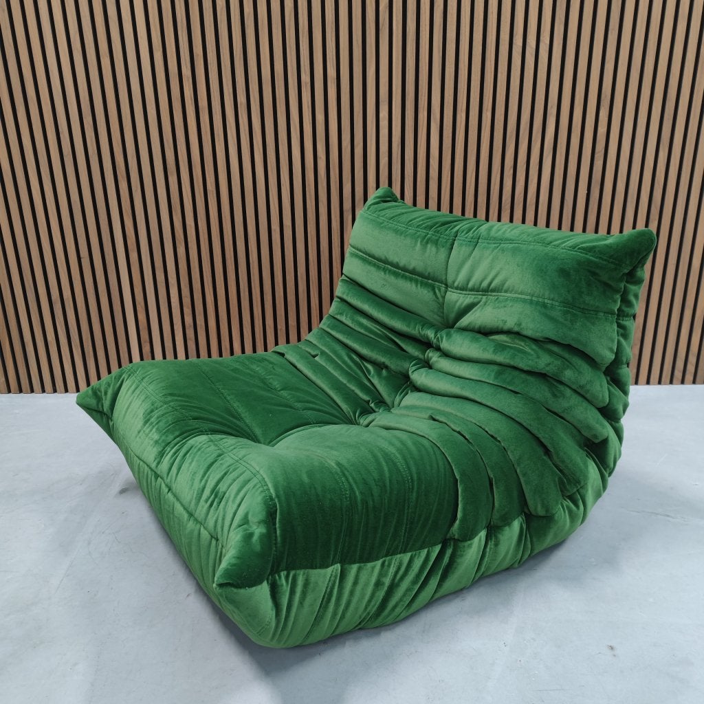Ligne Roset Togo Eenzits | Nobilis Groen Velvet, Ophalen of Verzenden