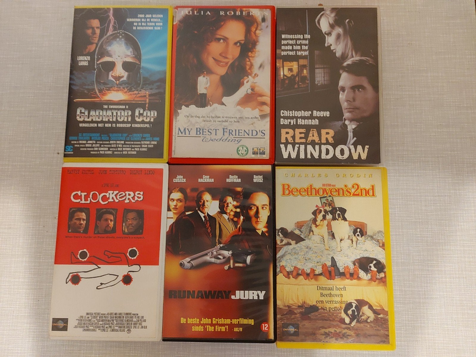 Grote partij 71x VHS ex rental videobanden, Alle leeftijden, Ophalen of Verzenden, Gebruikt