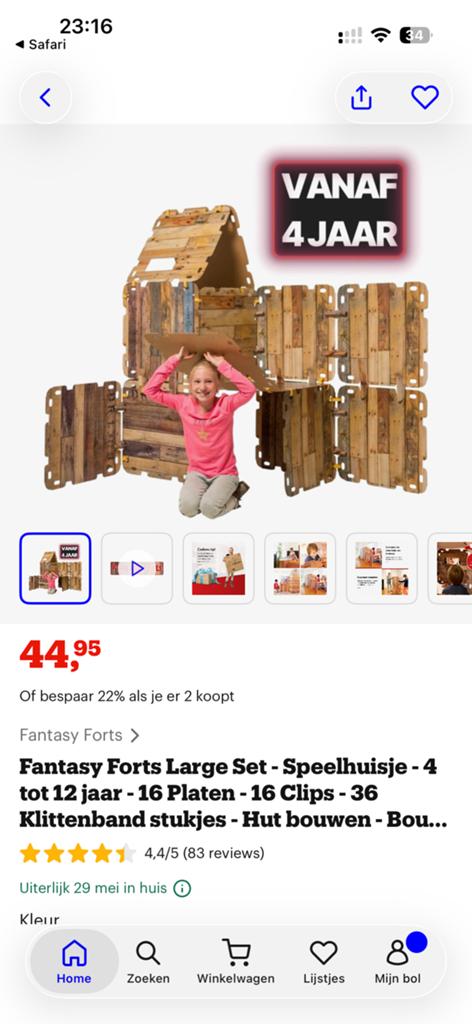 Fantasy Forts Bouwpakket - Creatief Speelgoed, Ophalen of Verzenden, Gebruikt, Overige merken