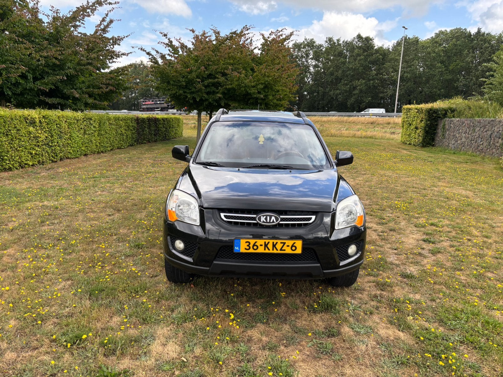 Kia Sportage 2.0 2WD 2010 Zwart LPG, 1486 kg, 4 cilinders, Leder en Stof, Zwart