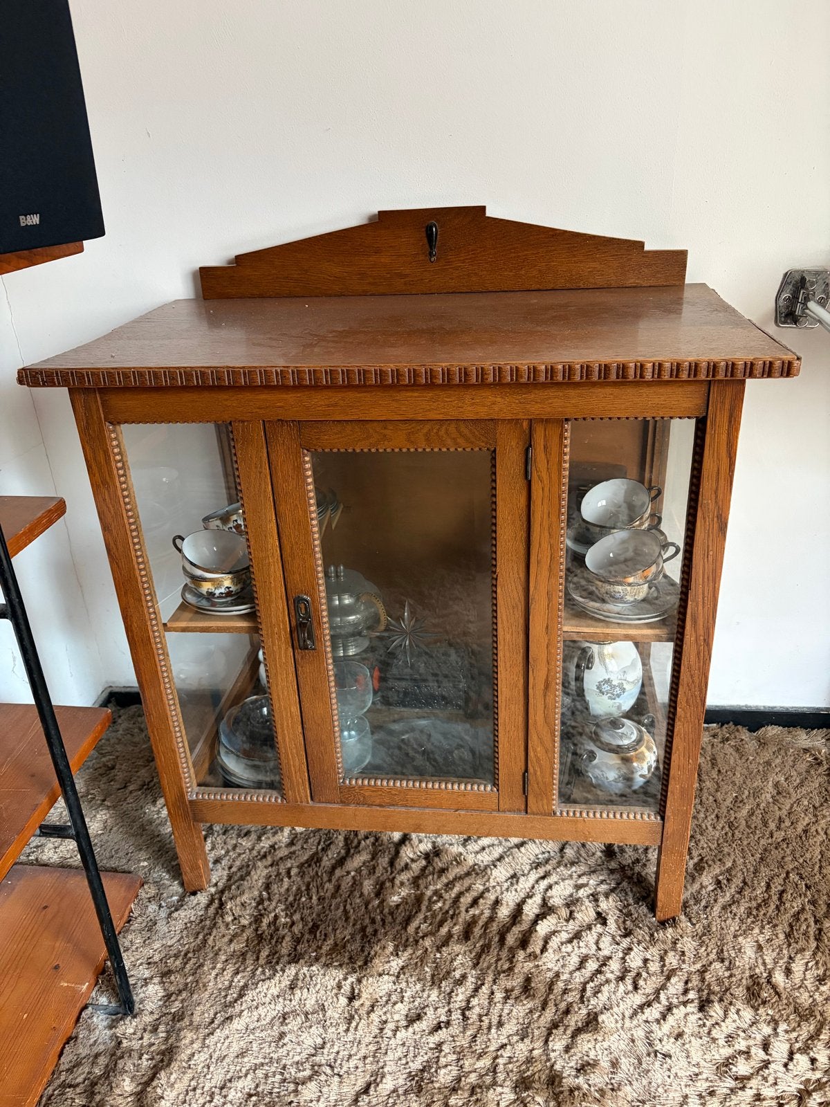 Antiek Eiken Theekastje Amsterdamse School Art Deco Jaren 30, Ophalen