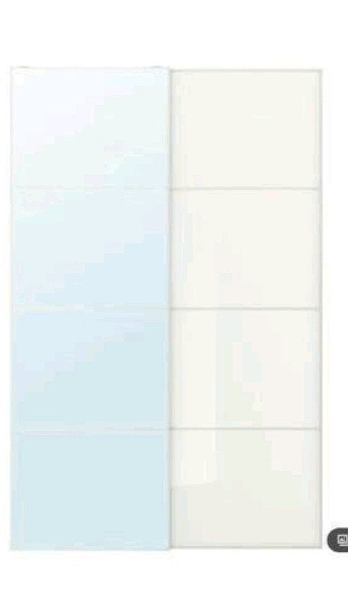 Ikea schuifdeuren Auli en Farvik spiegelglas witglas, Ophalen