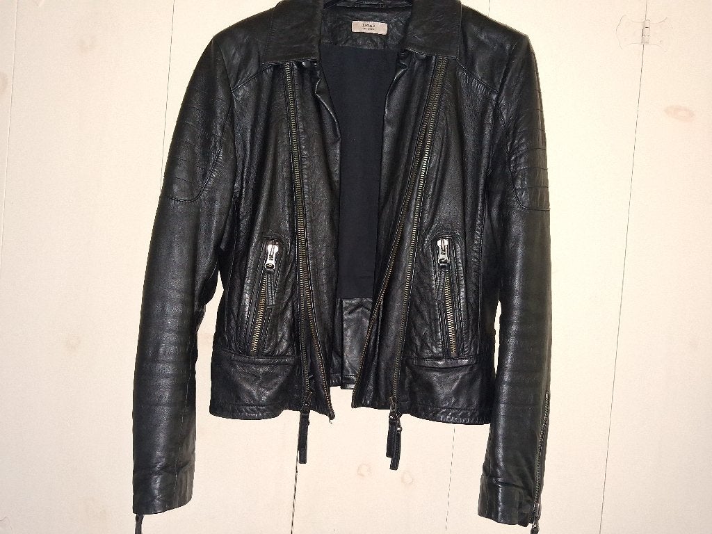 Leren dames jasje, Kleding | Dames, Jasjes, Kostuums en Pakken, Zwart, Zo goed als nieuw, Jasje, LaSalle