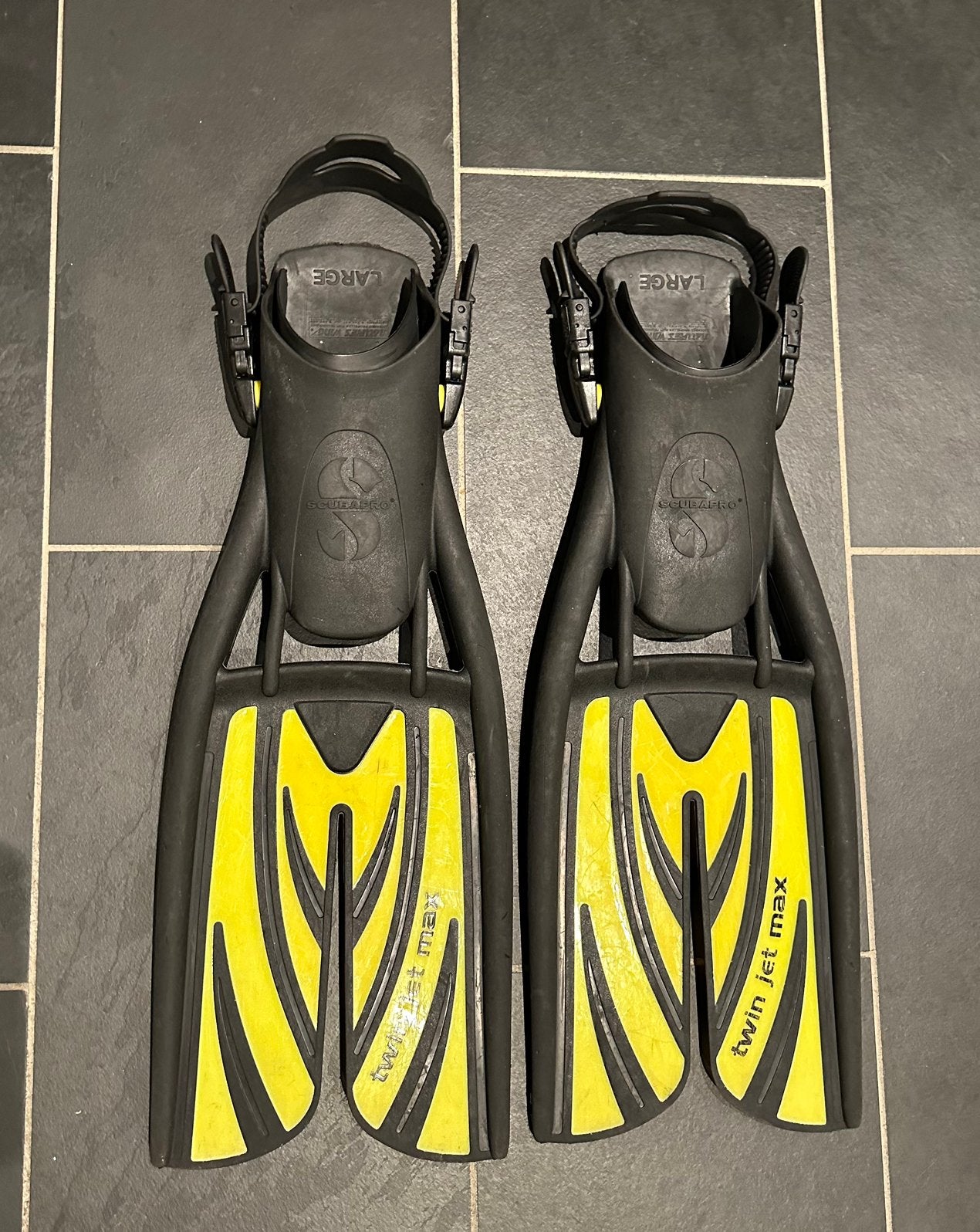Scubapro twin jet max duikvinnen maat L in goede staat, Watersport en Boten, Ophalen of Verzenden, Zo goed als nieuw, Zwem- of Duikvliezen