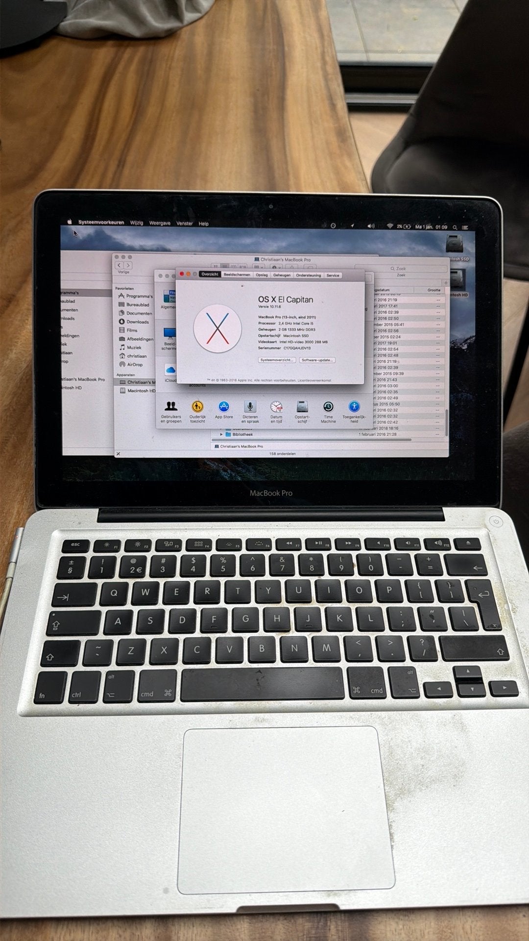 MacBook Pro 13” (Late 2011) – Werkt nog – Incl. oplader, Computers en Software, Apple Macbooks, Zo goed als nieuw, MacBook Pro
