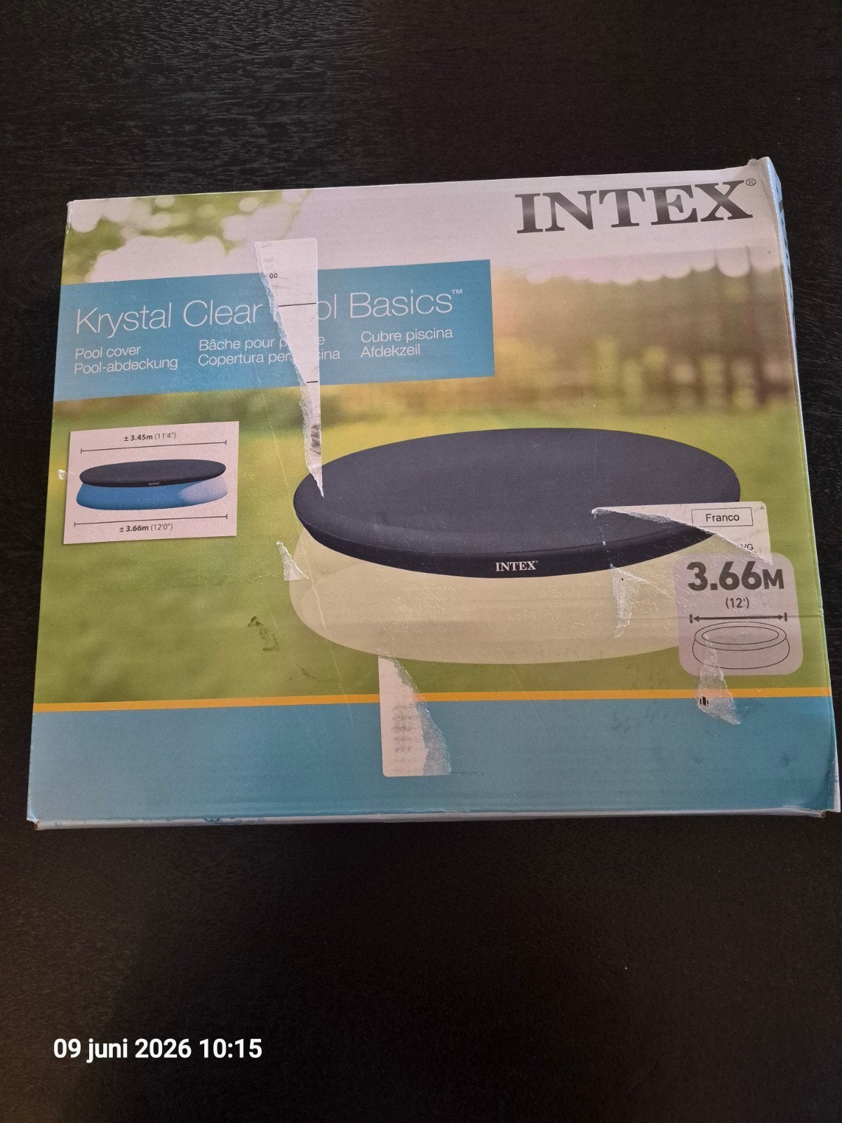Intex Afdekzeil Zwembad Rond 3.66m, Ophalen