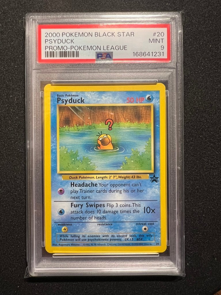 Psyduck #20 - Promo Pokemon League - PSA 9, Ophalen of Verzenden, Nieuw, Losse kaart