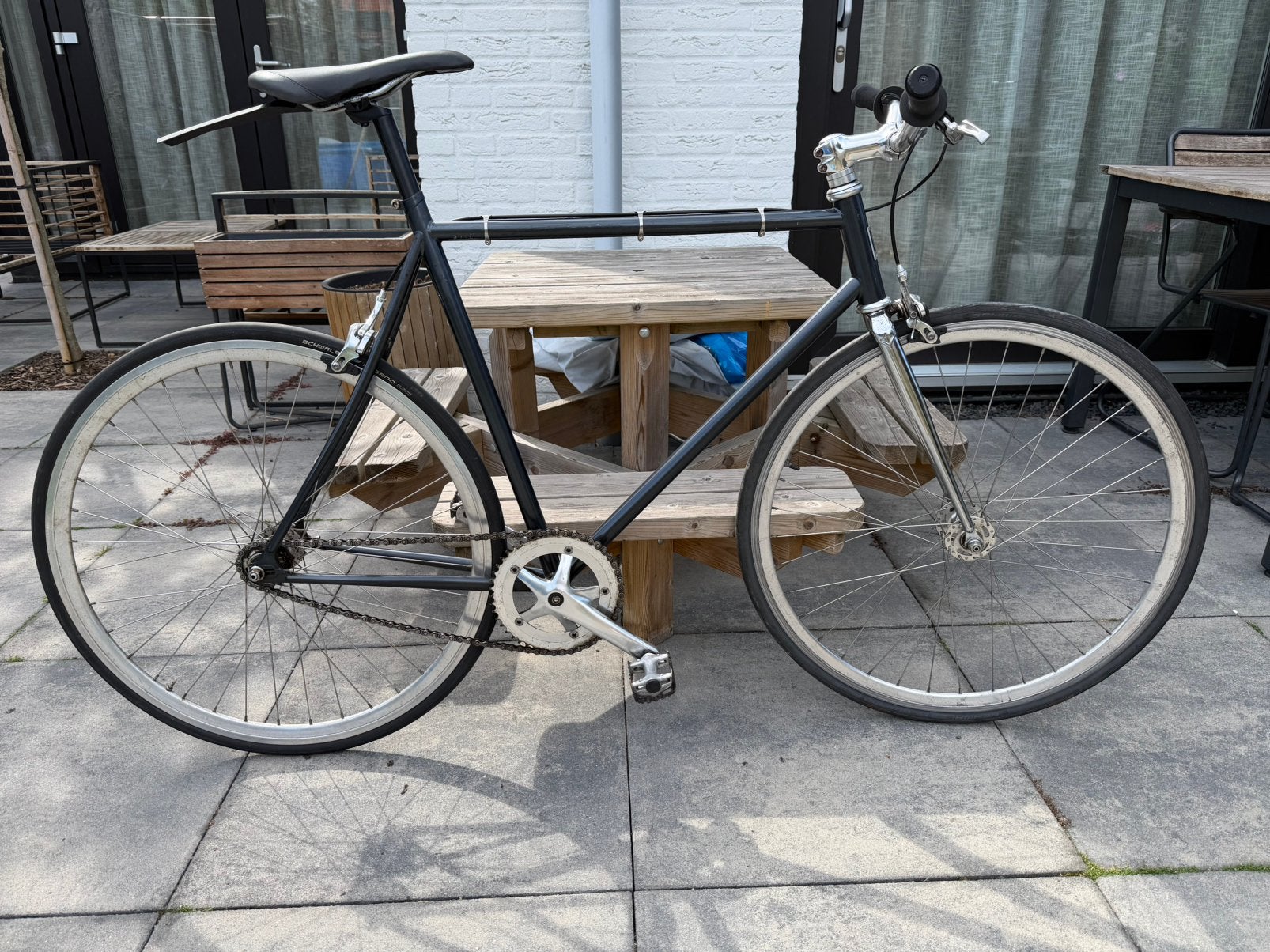 Maze Cycles single speed / Fixed gear fiets, Fietsen en Brommers, Gebruikt, Velgrem, 57 tot 61 cm, Ophalen