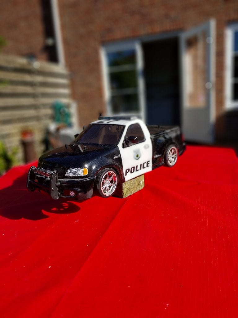 Ford 150 svt RC 1/10 politie uitvoering Tamiya, Elektro, Gebruikt, Ophalen of Verzenden, Schaal 1:10