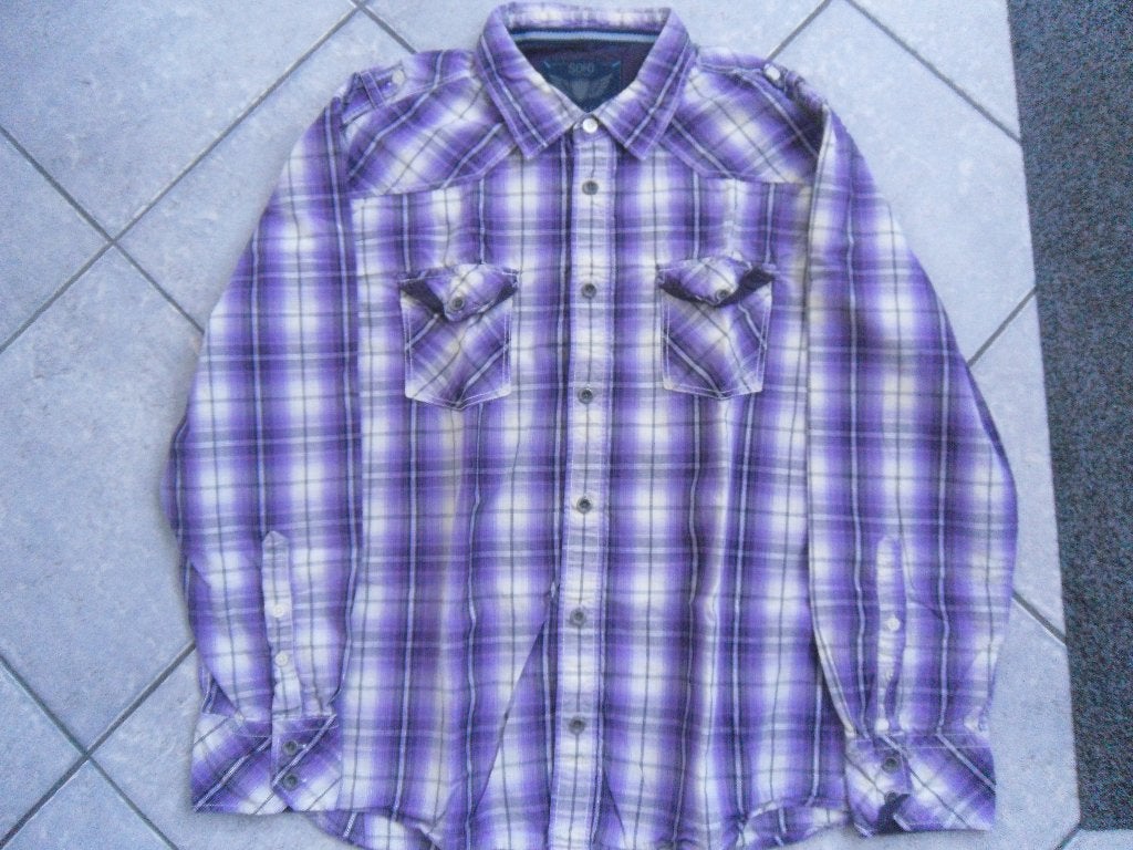 PAARS OVERHEMD VALT ALS XL, Ophalen of Verzenden, Zo goed als nieuw, Paars, Halswijdte 43/44 (XL)