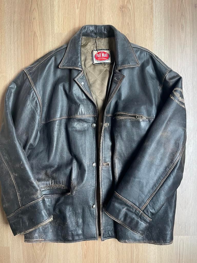 Lederen Jas merk Pal Mall, Kleding | Heren, Jassen | Winter, Ophalen of Verzenden, Zo goed als nieuw, Maat 56/58 (XL), Bruin
