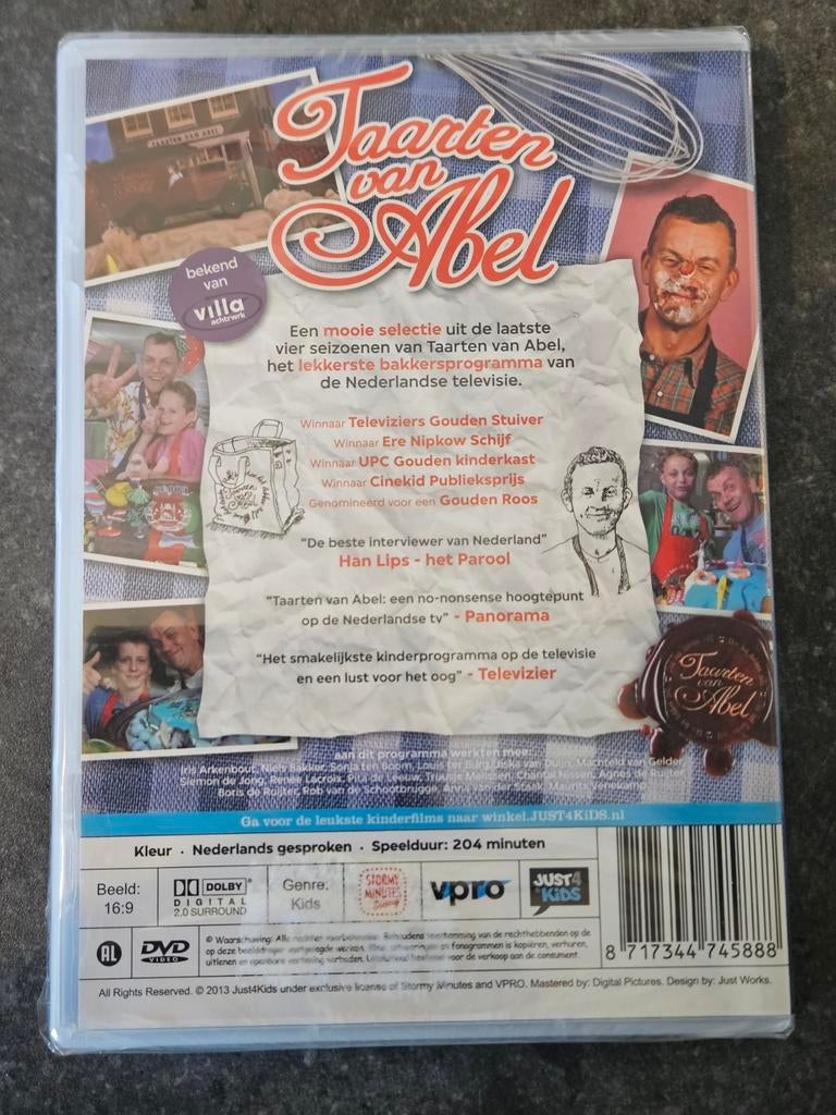 DVD Taarten van Abel koken gebak Villa Achterwerk NIEUW, Alle leeftijden, Ophalen of Verzenden, Nieuw in verpakking