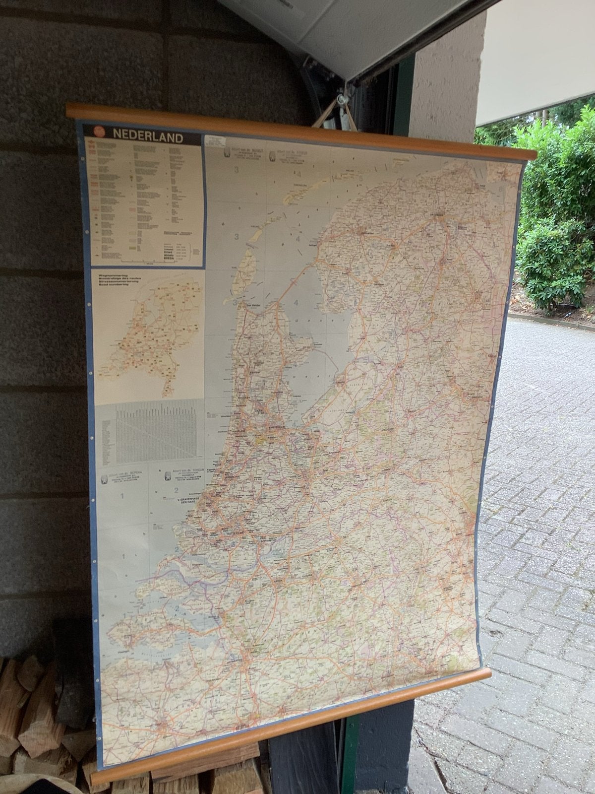 Grote landkaart Nederland - Falk - Albert van de Scheur, Gelezen, Ophalen of Verzenden, Landkaart, 1800 tot 2000