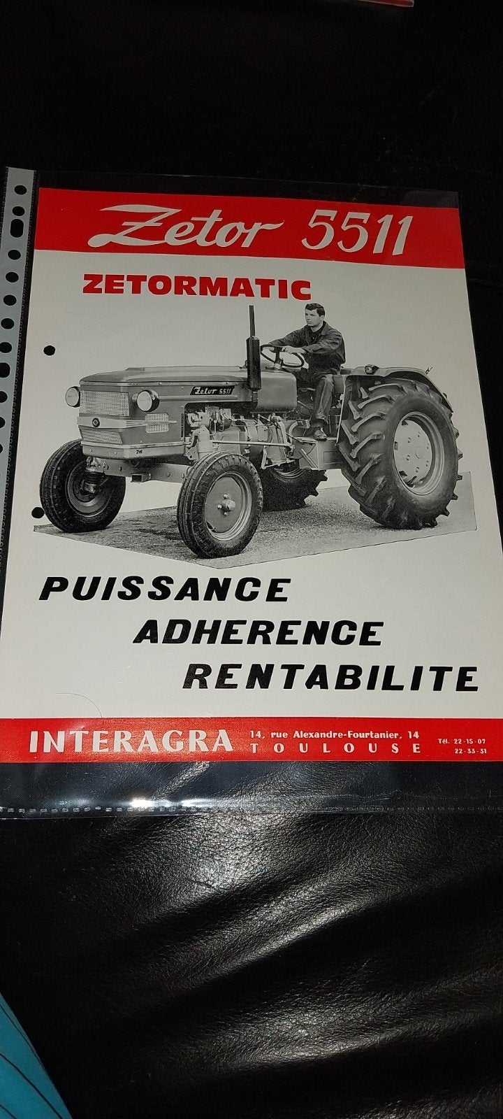 Zetor 5511 trekker folder traktor brochure oldtimer, Ophalen of Verzenden, Tractor en Landbouw