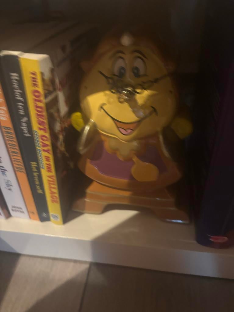 Disney Belle en het Beest set: Lumière, Pendule en Mevrouw T, Ophalen, Assepoester of Belle, Zo goed als nieuw, Beeldje of Figuurtje