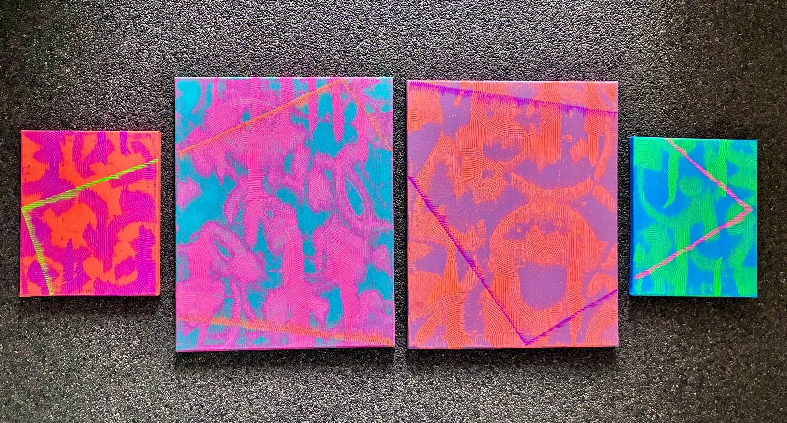 Set schilderijen, origineel, geen afdruk. Gr maat 40x30 cm, Ophalen