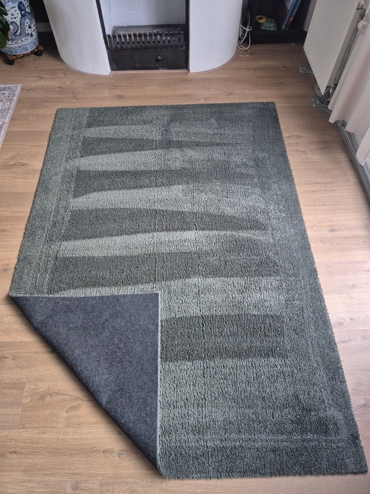 Groen kleed - 233x163, Ophalen, Gebruikt, 50 tot 100 cm, 50 tot 100 cm