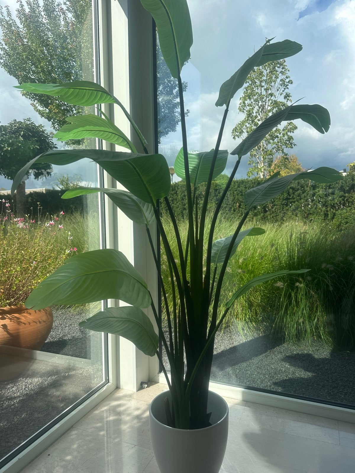 Emerald Kunstplant Strelitzia Nicolai 180cm, Huis en Inrichting, Ophalen, Binnen, Groen, Kunstplant