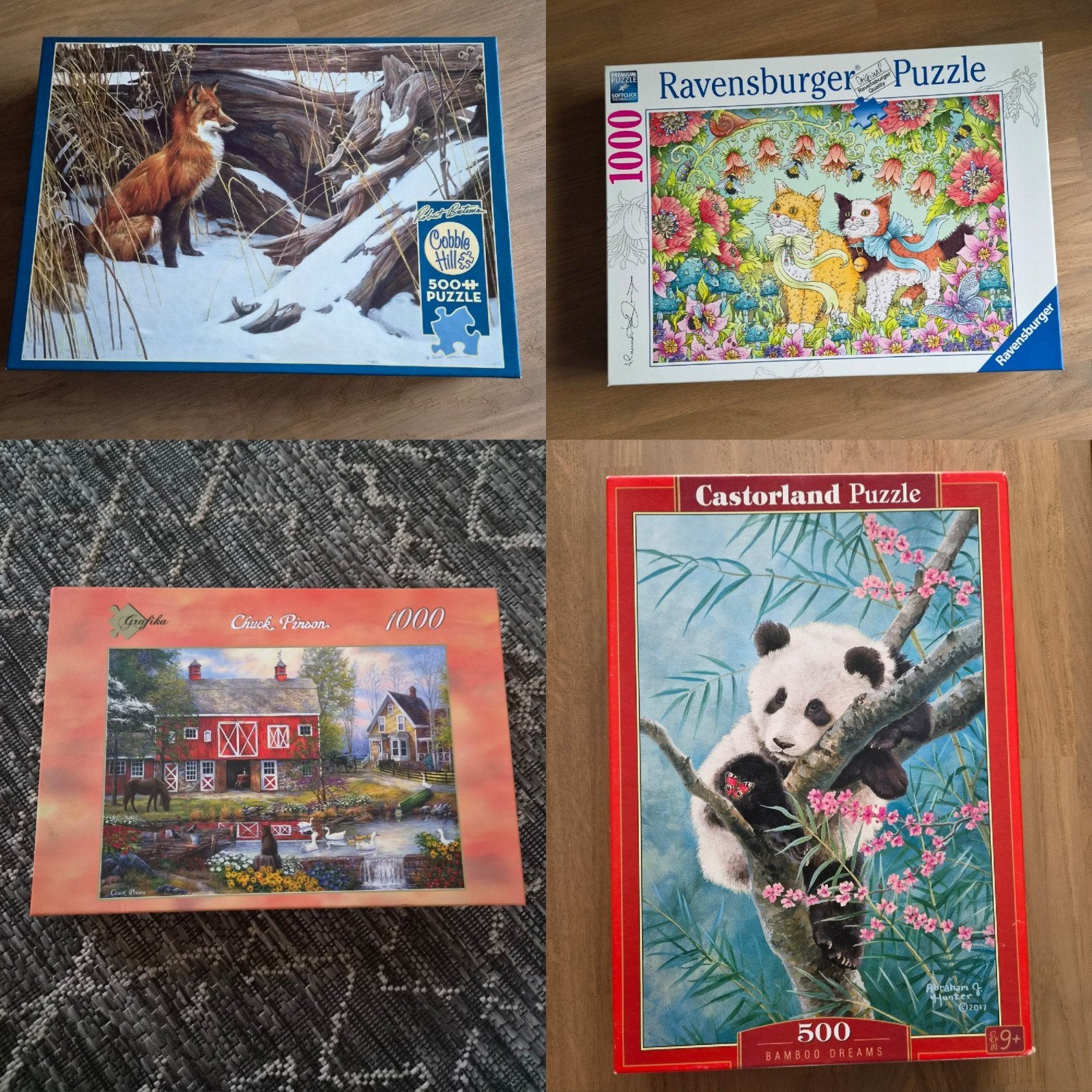 ravensburger  cobble hill etc verschillende puzzel 1000 500, Ophalen of Verzenden, 500 t/m 1500 stukjes, Zo goed als nieuw, Legpuzzel