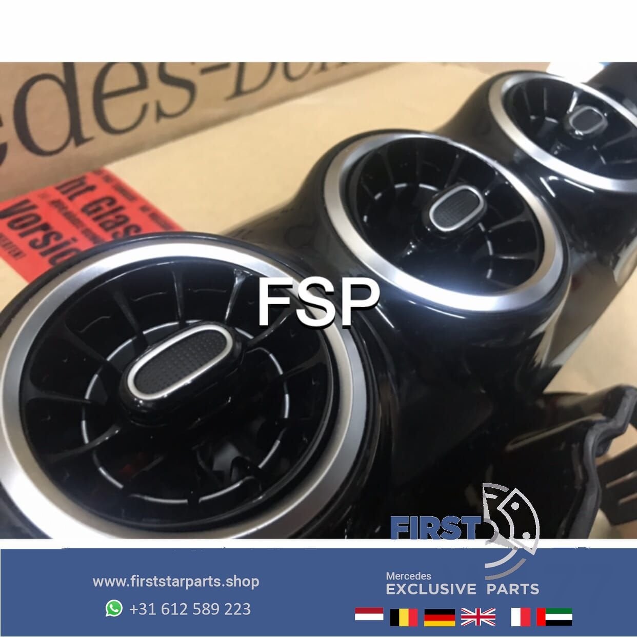 W177 dashboard LUCHTROOSTERS NIGHT PAKKET ZWART Mercedes A K, Gebruikt, -, Ophalen of Verzenden, -