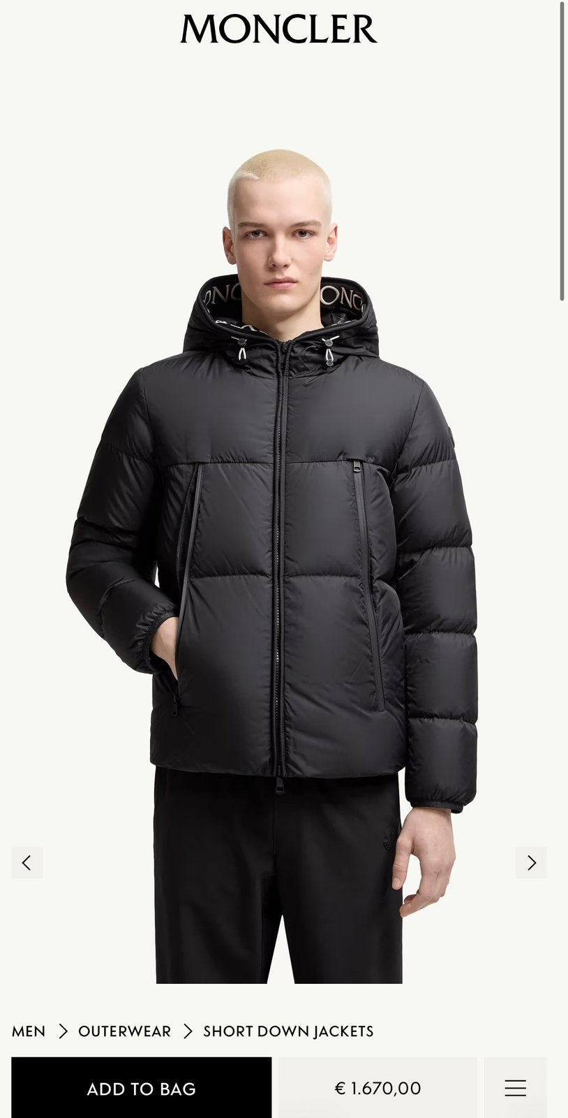 Moncler Montcla heren winterjas maat 3/M, Kleding | Heren, Jassen | Winter, Ophalen of Verzenden, Zo goed als nieuw, Zwart