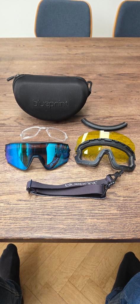 Blueprint Rider Pro+ fullset active sport zonnebril/ skibril, Ophalen of Verzenden, Zwart, Overige merken