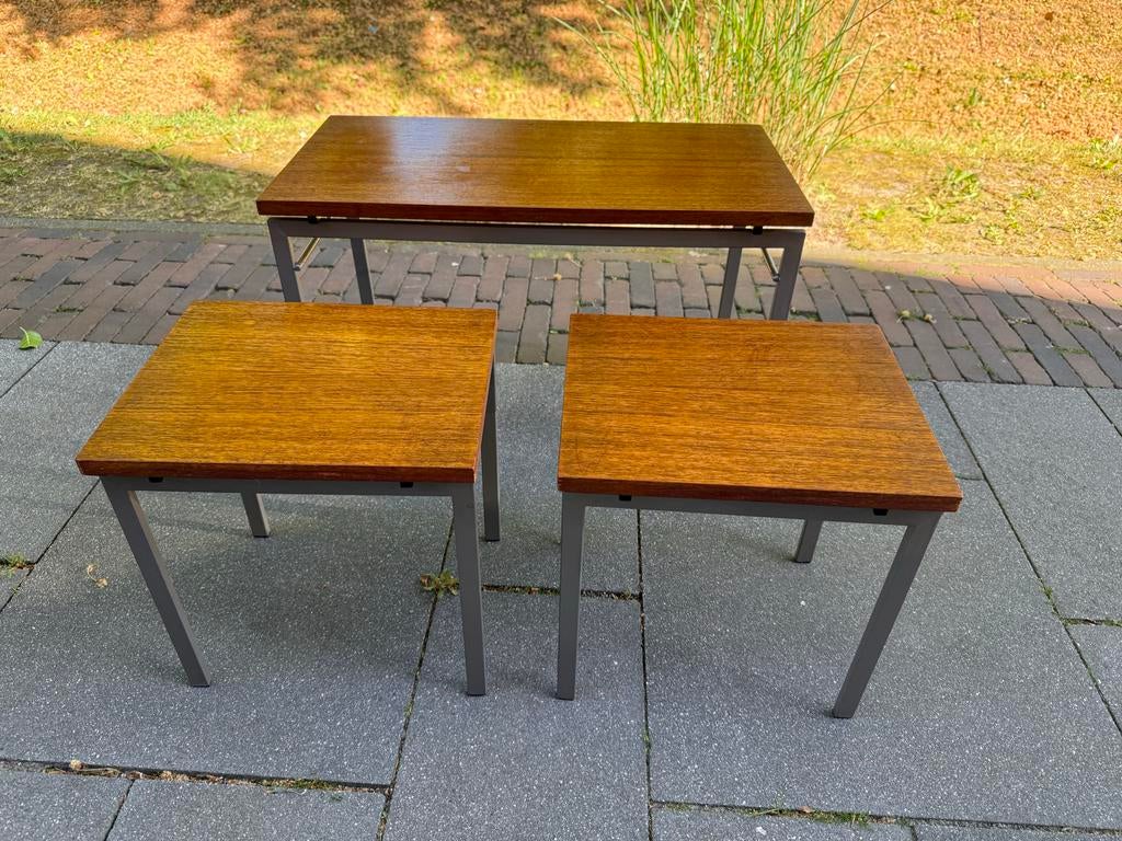 Cees Braakman voor Pastoe bijzettafels / salontafel set, Huis en Inrichting, Ophalen, Minder dan 45 cm, Gebruikt, 55 tot 75 cm