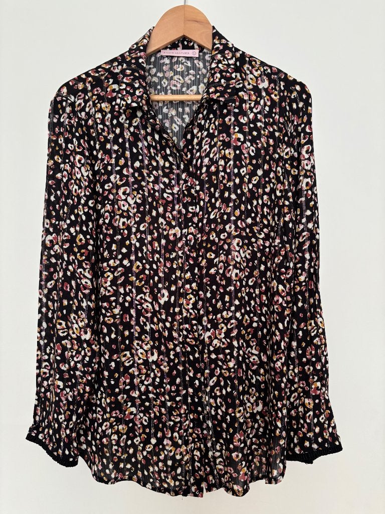 Mooie Studio Anneloes blouse maat L zwart, Ophalen of Verzenden, Gedragen, Maat 38/40 (M), Zwart