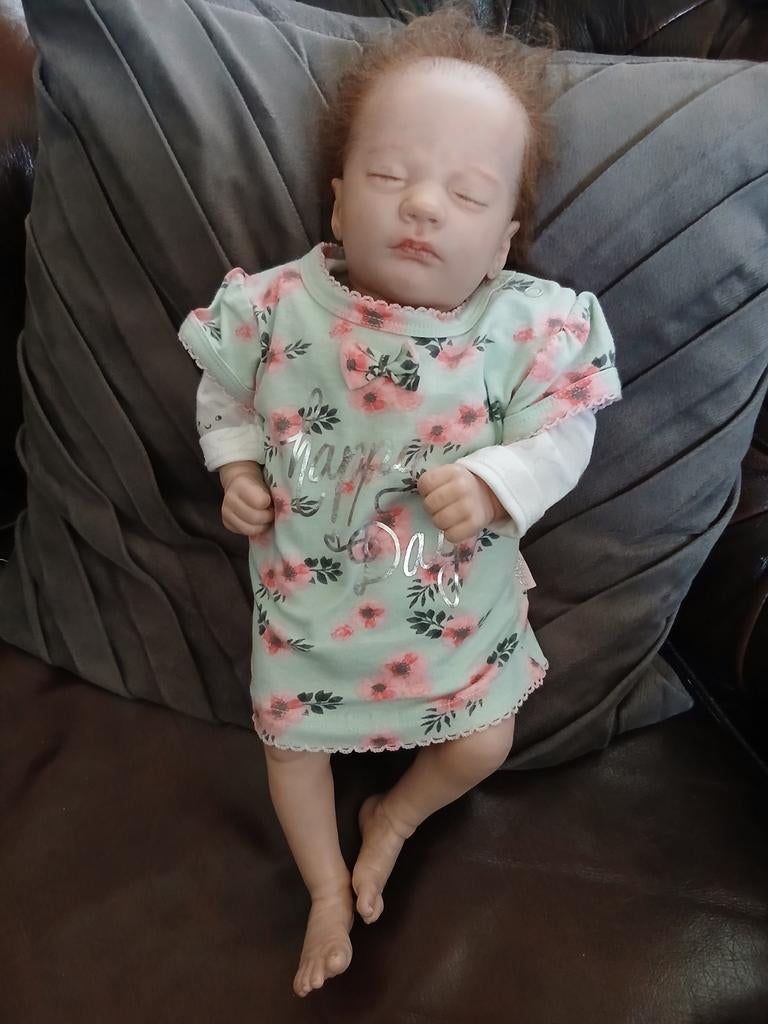 Reborn Babypop - Handgemaakt - met certificaat, Verzamelen, Poppen, Ophalen of Verzenden, Zo goed als nieuw, Babypop