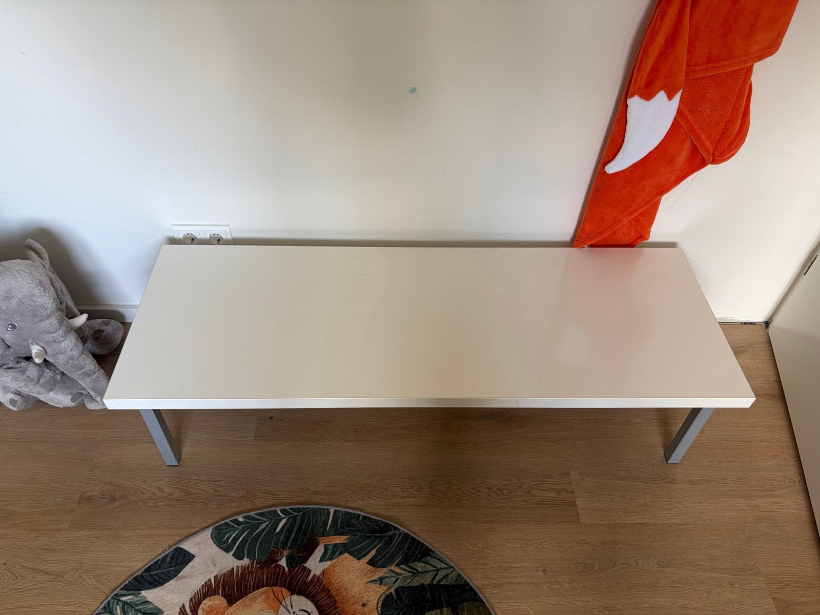 2x Witte salon/etalage/bijzet tafel, Ophalen, Gebruikt, 100 tot 150 cm, 50 tot 100 cm