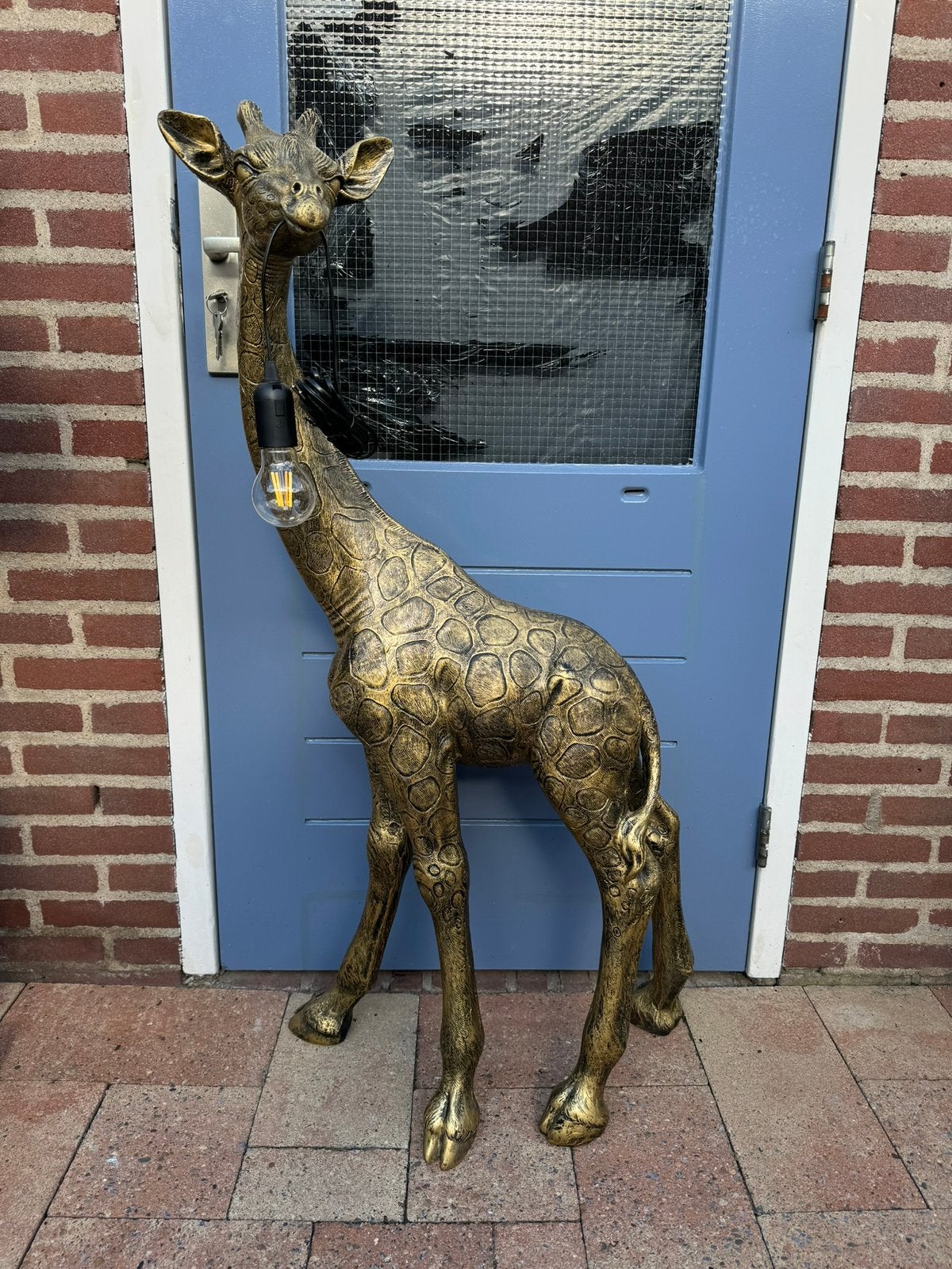 giraffe lamp (goud/zwart) 1,17hoog 60breed 33diep/Nieuw!, Ophalen, Woondecoratie eindhoven, Nieuw, Woondecoratie eindhoven