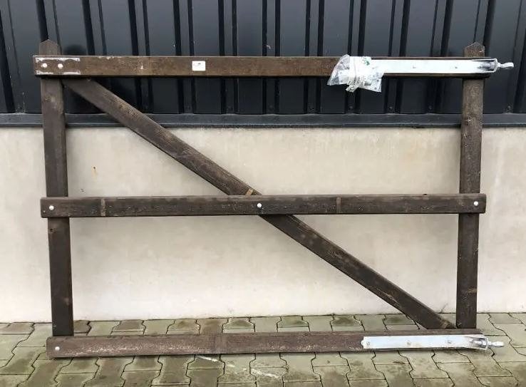 114. houten poort traditioneel | hekwerk | weidepoorten, Ophalen of Verzenden, Nieuw, Hout, Tuinhek