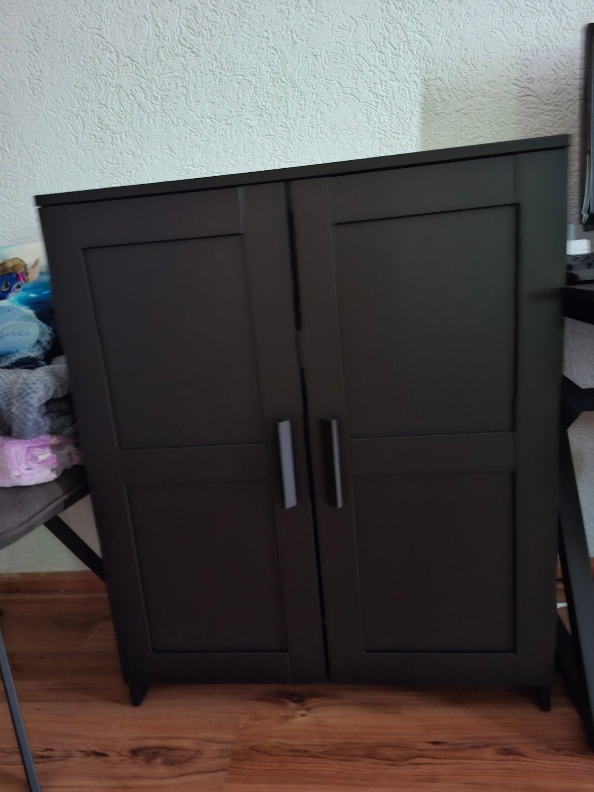 IKEA BRIMNES Kast - zwart met 2 deuren, Ophalen, Modern, Functioneel, 50 tot 100 cm, 25 tot 50 cm
