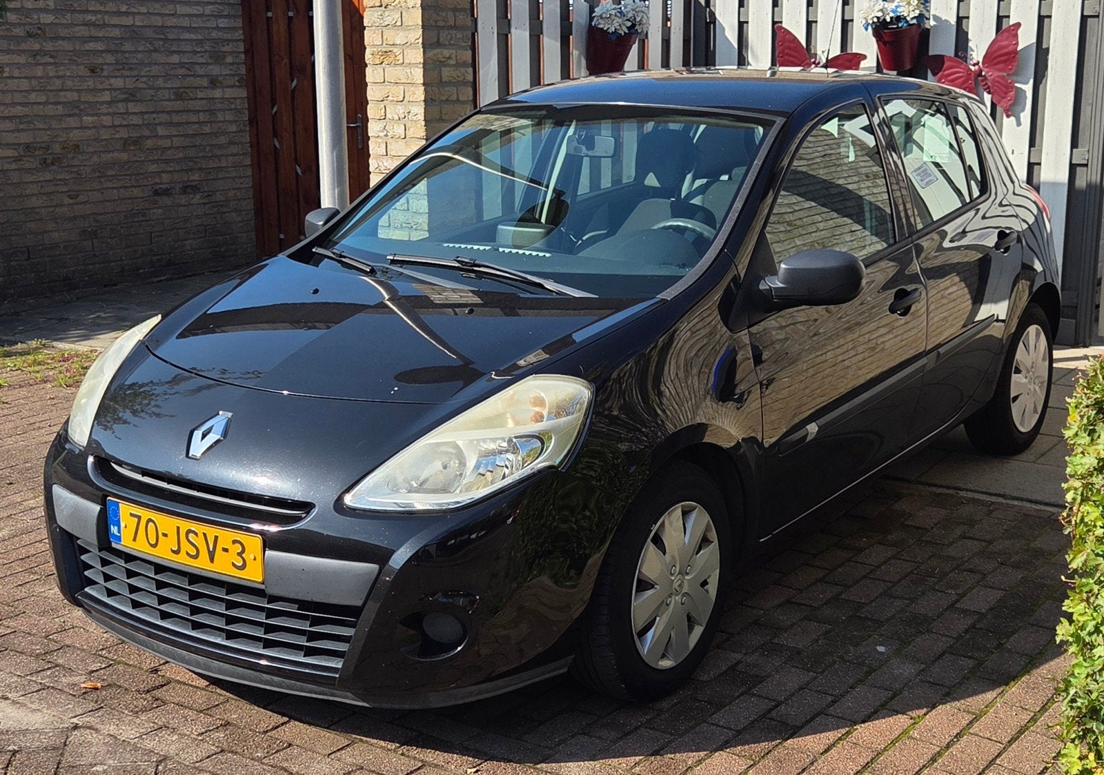 Renault Clio 1.2, 5-DRS, 2009 Zwart, Voorwielaandrijving, 535 kg, 74 pk, 4 cilinders