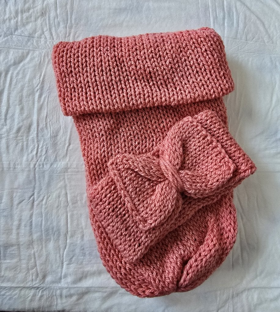 Perzikkleurige babycocon met hoofdband, Verzenden, Nieuw