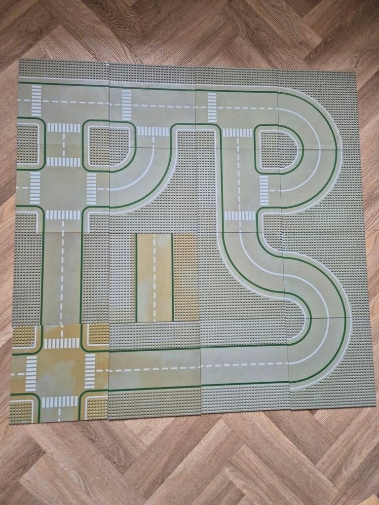 16 lego weg platen wegenplaten vintage jaren 80 90 fietspad, Kinderen en Baby's, Speelgoed | Duplo en Lego, Lego, Ophalen of Verzenden