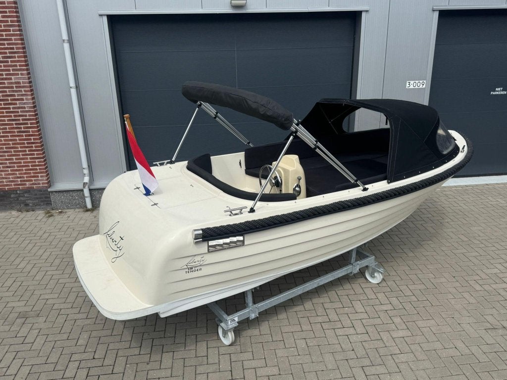 Liberty 550 Tender Sloep Compleet incl. Mercury 15PK 4-takt, Watersport en Boten, Sloepen, Tender, Gebruikt, Biminitop, Wfwatersport@botenverhuurhoorn.nl