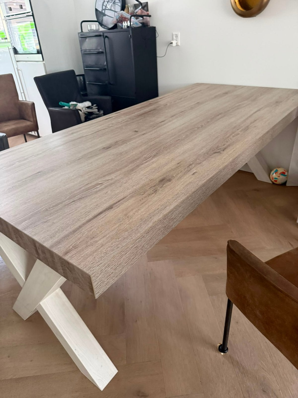 Eettafel, Huis en Inrichting, Tafels | Eettafels, Overige materialen, 100 tot 150 cm, 200 cm of meer, Ophalen of Verzenden