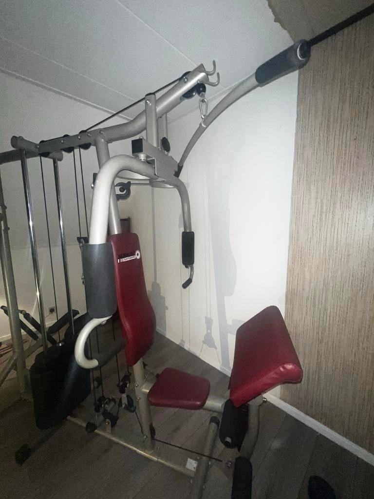 Krachtstation met gewichten, Sport en Fitness, Ophalen, Gebruikt, Krachtstation, Armen