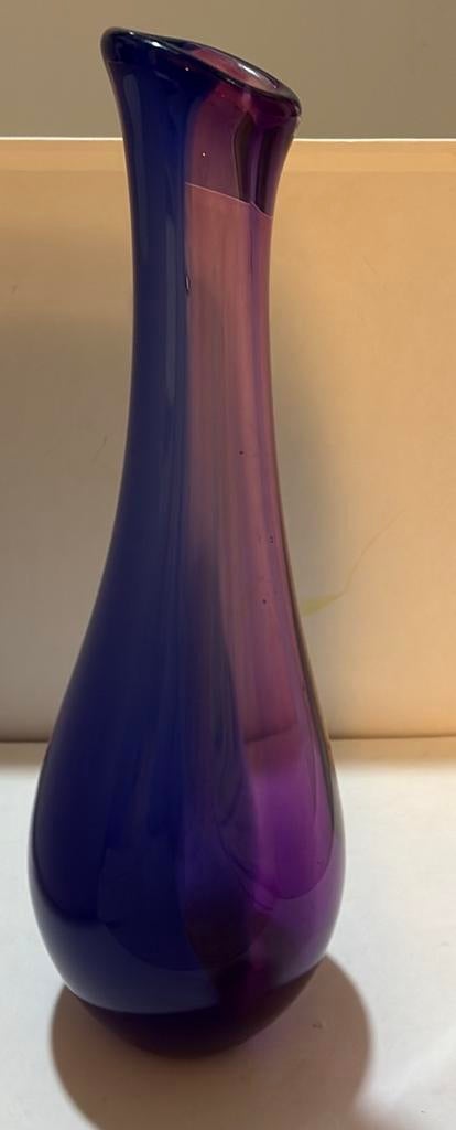 Murano Sommerso Art-Glass Vaas - Paars/Blauw - Jaren '50/'60, Ophalen of Verzenden