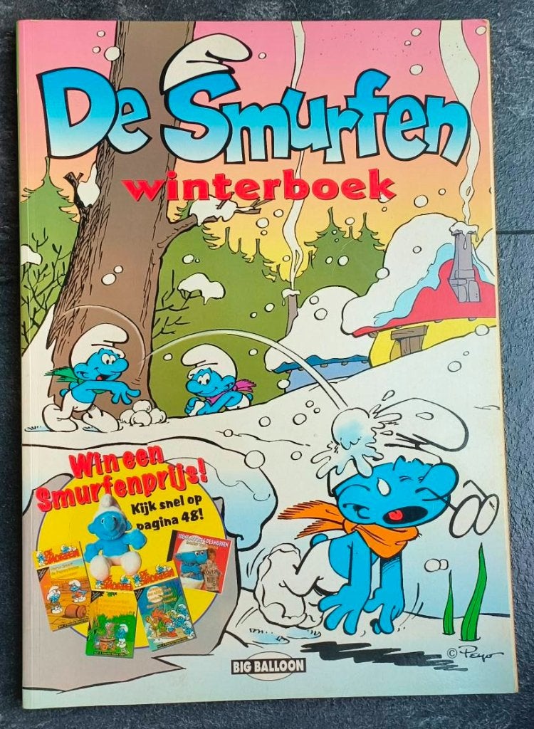 Smurfen Winterboek, Boeken, Stripboeken, Peyo, Eén stripboek, Ophalen of Verzenden, Zo goed als nieuw