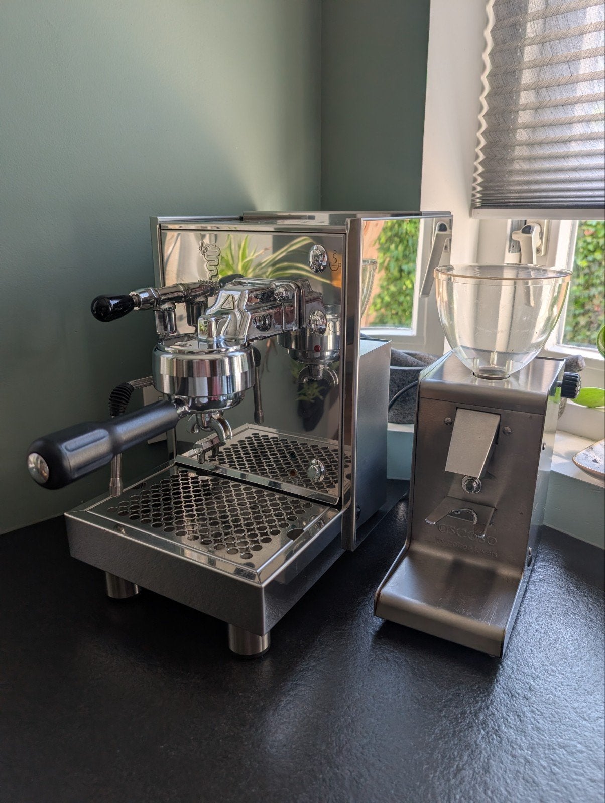 Bezzera BZ09 Espressomachine met Ascaso I-Steel Grinder, Ophalen, Gebruikt, Espresso apparaat, 2 tot 4 kopjes