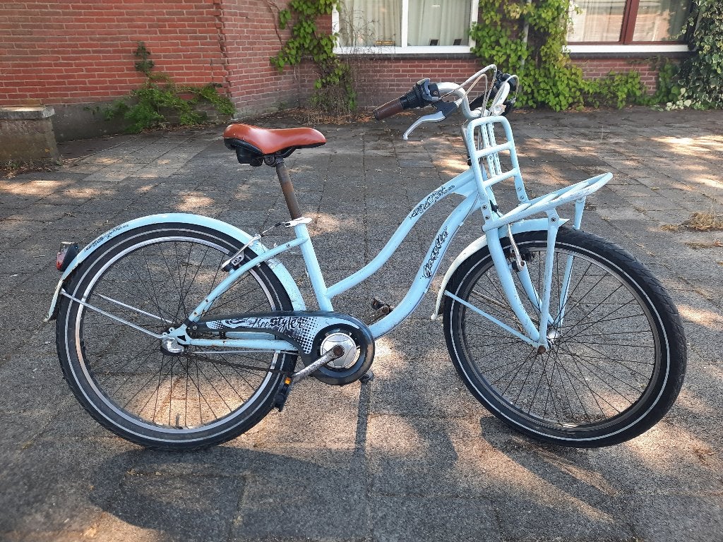 Blauwe meisjesfiets Gazelle Freestyler, Ophalen, Versnellingen, Gazelle, Gebruikt