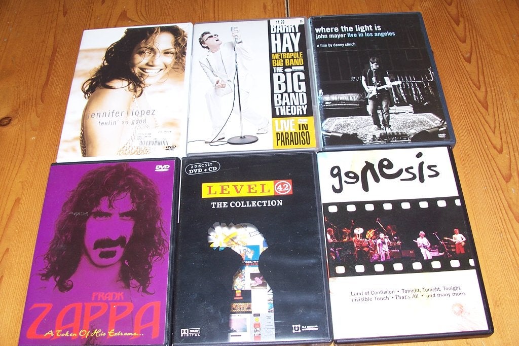 Muziek en Concerten 10 dvd's met o.a. frank zappa-genesis, Alle leeftijden, Ophalen of Verzenden, Gebruikt, Muziekvideo's