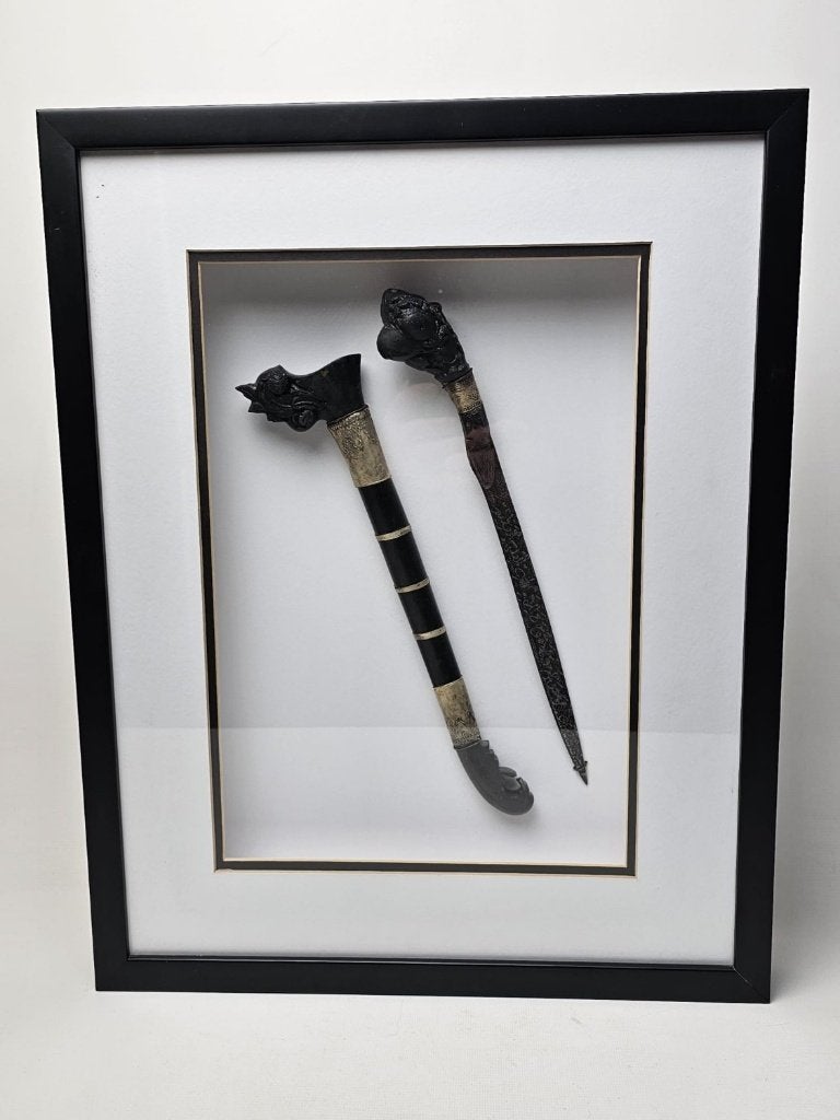 # Rencong keris - kris sierdolk ingelijst, Ophalen, Wapen