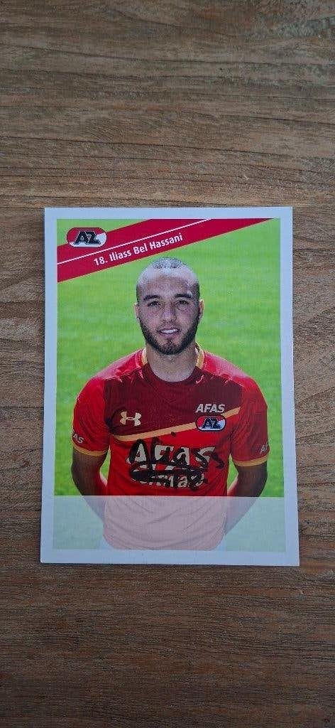 Spelerskaart met handtekening; Illias Bel Hassani # AZ, Ophalen of Verzenden, Nieuw, AZ, Spelerskaart