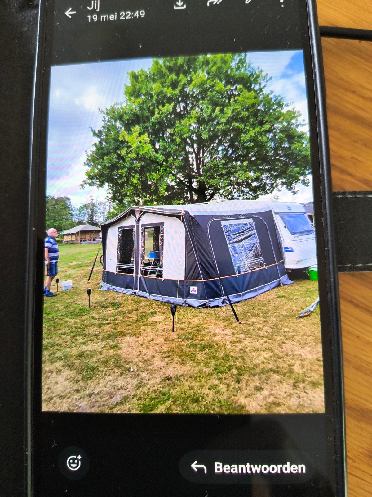 Voortent, omloop 805 - 830cm, maat 7,, Caravans en Kamperen, Voortenten en Luifels, Ophalen, Zo goed als nieuw, Dorema