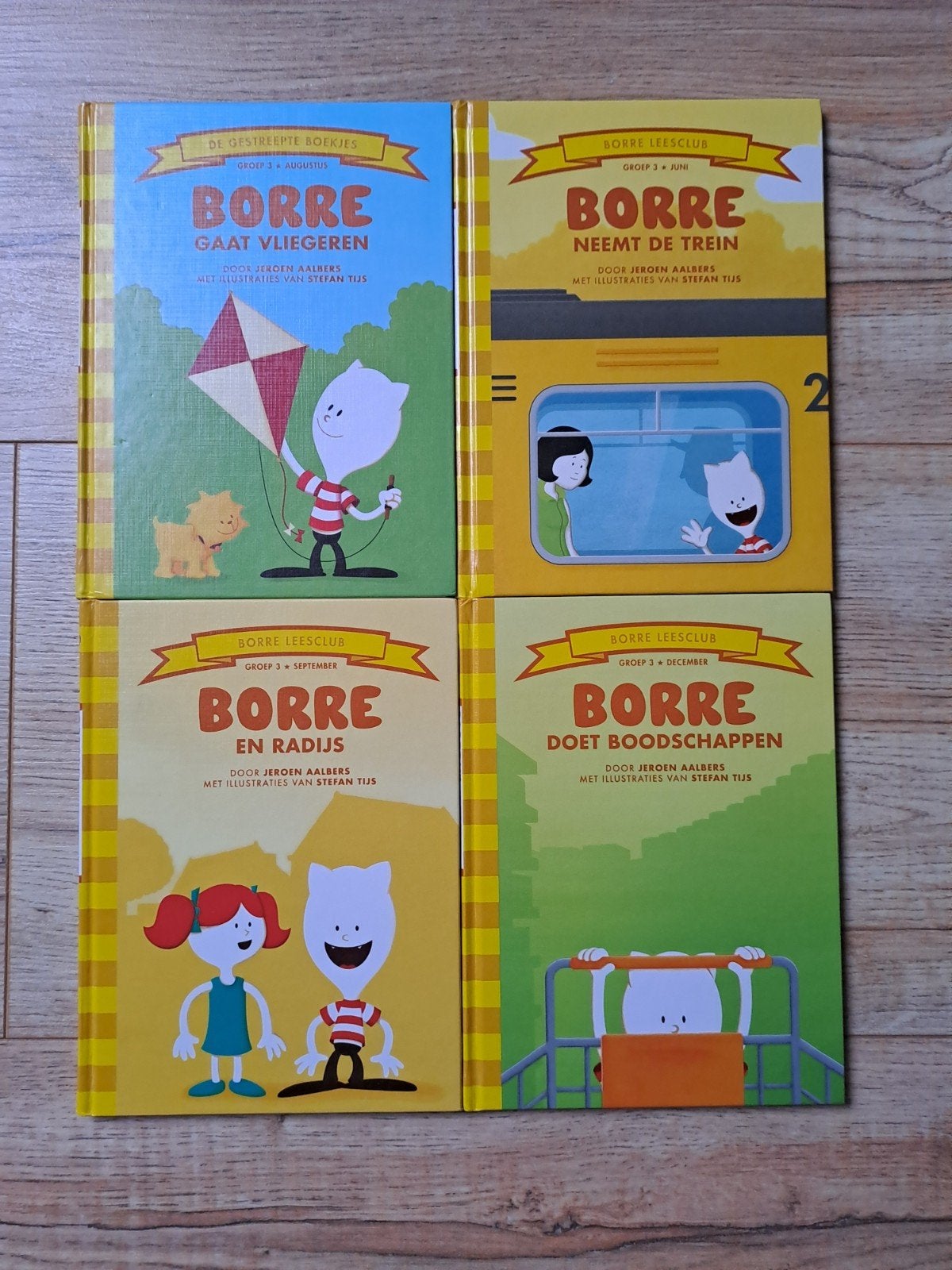 4 Boeken Borre leesclub groep 3, Ophalen of Verzenden, Zo goed als nieuw, Jeroen Aalbers, Fictie algemeen