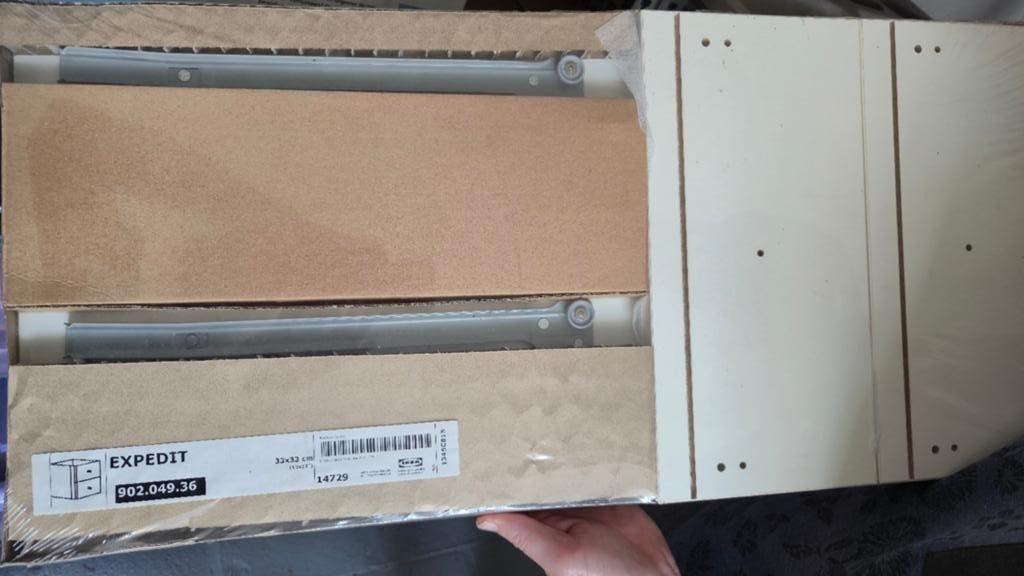 IKEA Expedit lade-inzet wit - Nieuw in verpakking, Ophalen, Minder dan 50 cm, 1 of 2 laden, Modern, Functioneel