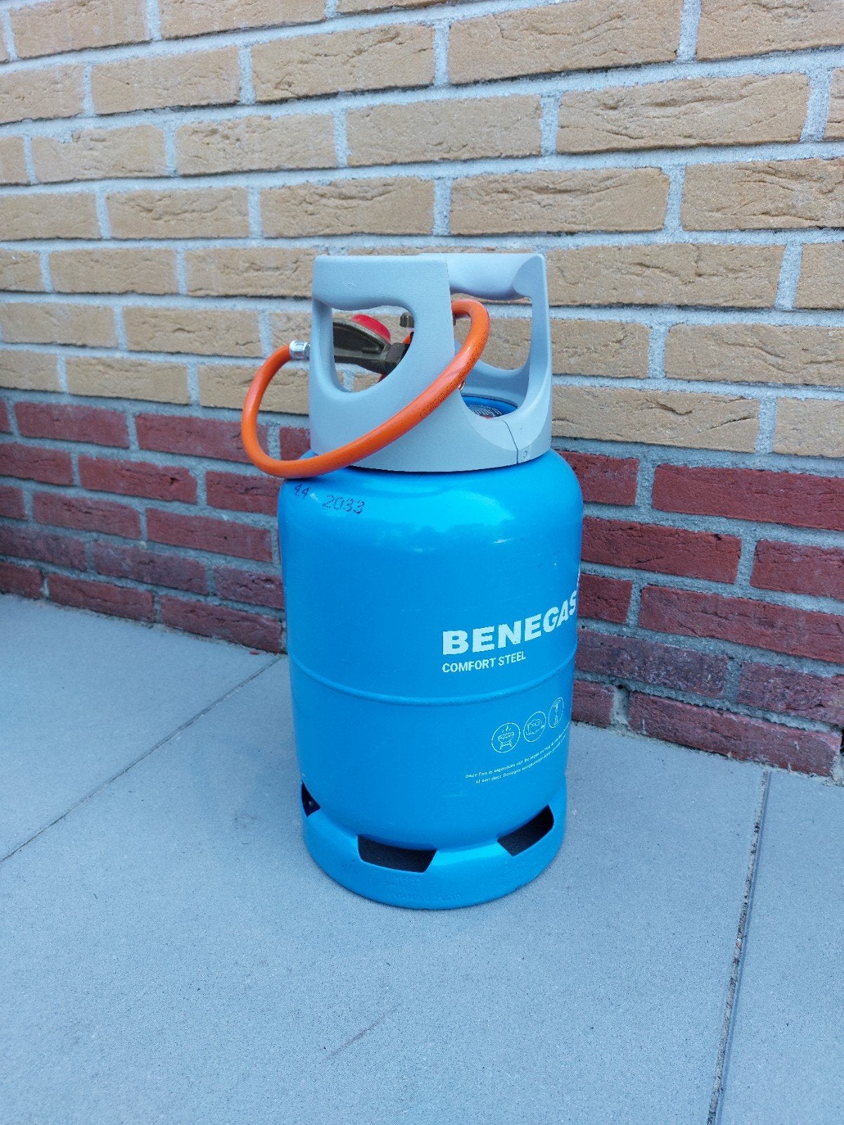 Benegas Comfort Steel gasfles 6kg, Caravans en Kamperen, Ophalen, Zo goed als nieuw